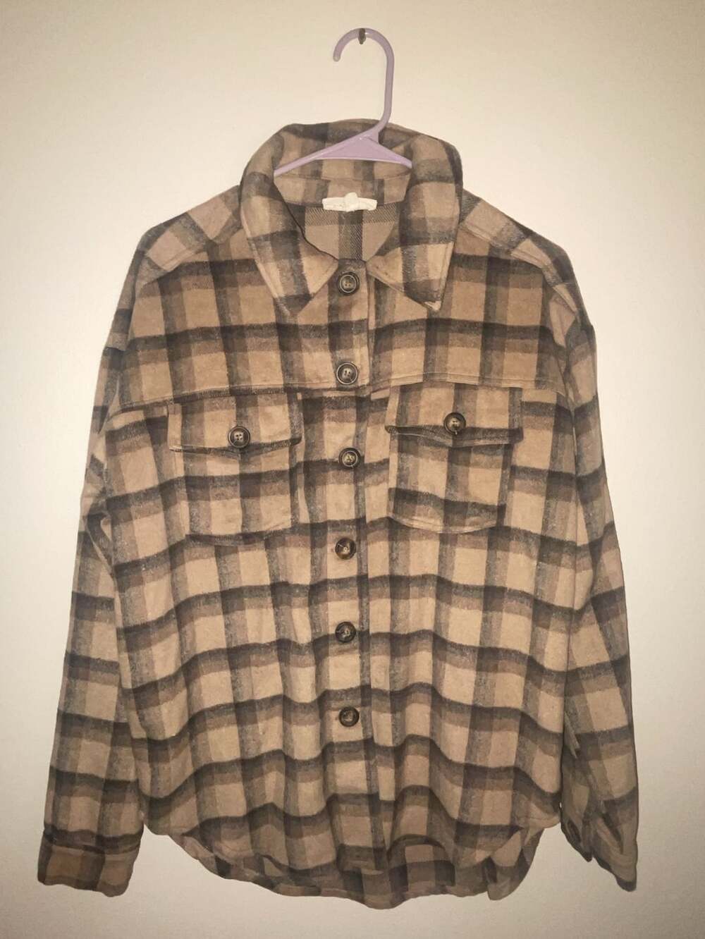 L.A. Hearts Brown Plaid Shacket